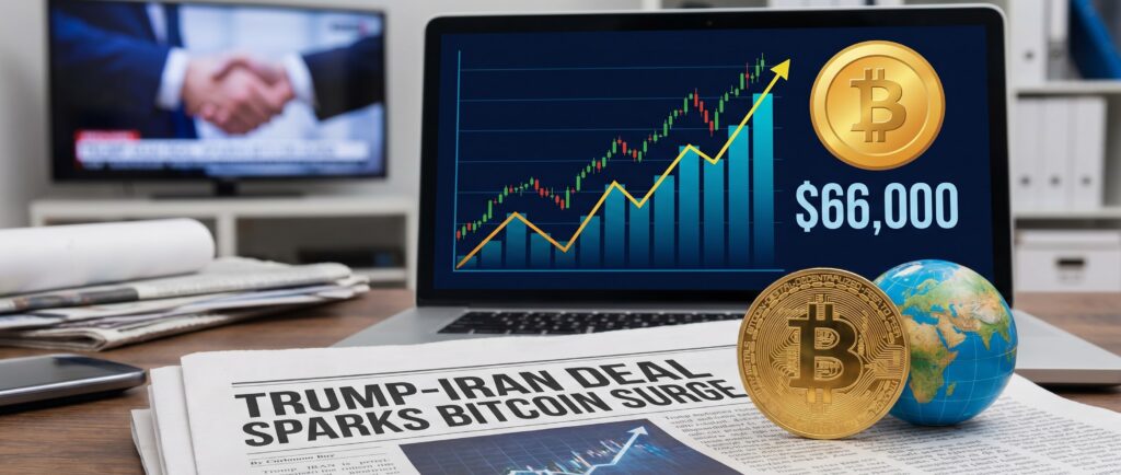 Биткоин подскочил до $66 000 на сделке Трампа с Ираном