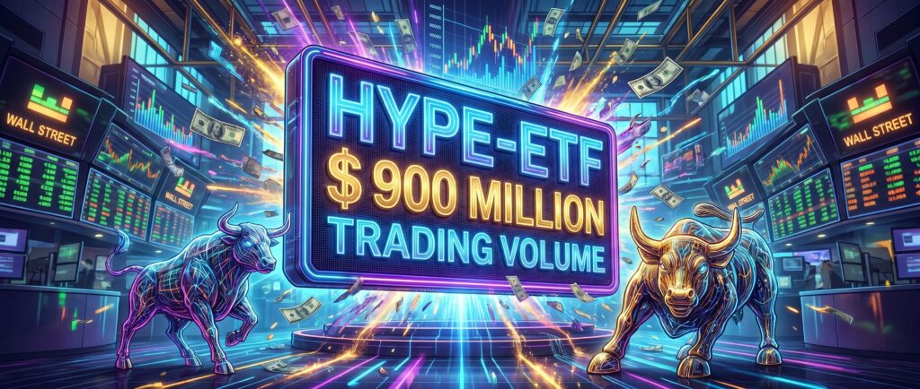 Объем торгов HYPE-ETF достиг $900 млн