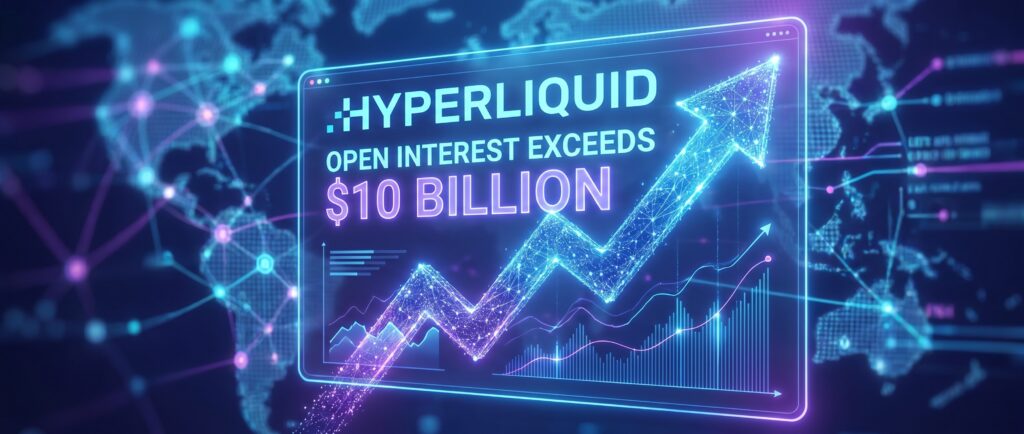 Открытый интерес Hyperliquid превысил $10 млрд