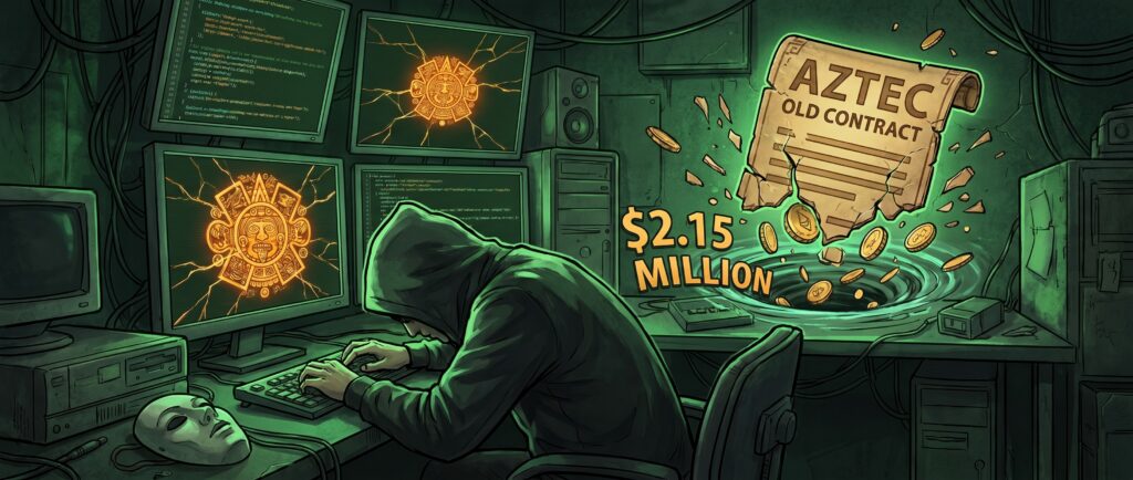 Хакер взломал старый контракт Aztec на $2,15 млн
