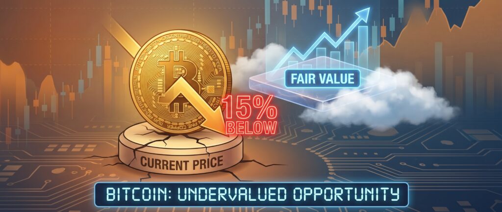 Биткоин на 15% ниже справедливой цены
