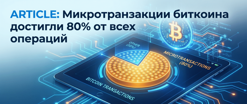 Микротранзакции биткоина достигли 80% от всех операций
