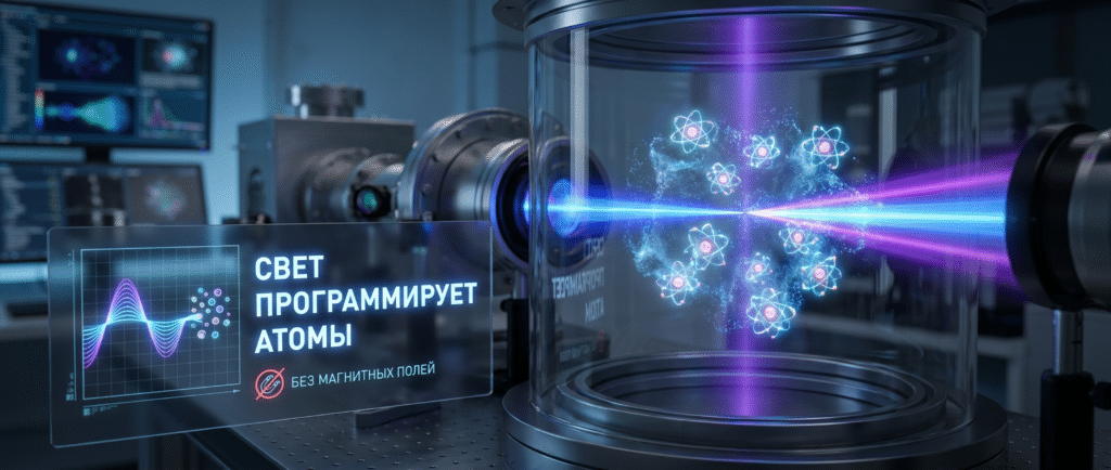 Свет программирует атомы без магнитных полей