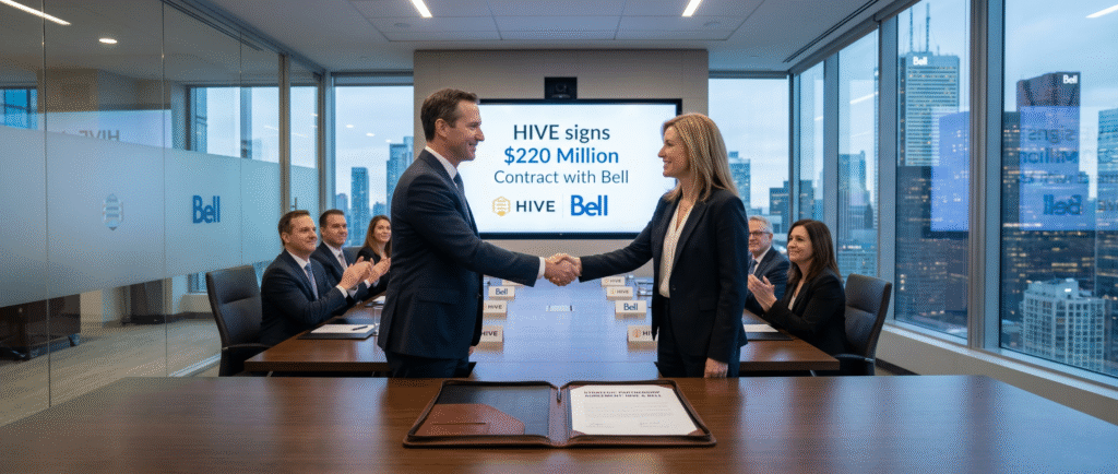 HIVE подписала контракт на $220 млн с Bell