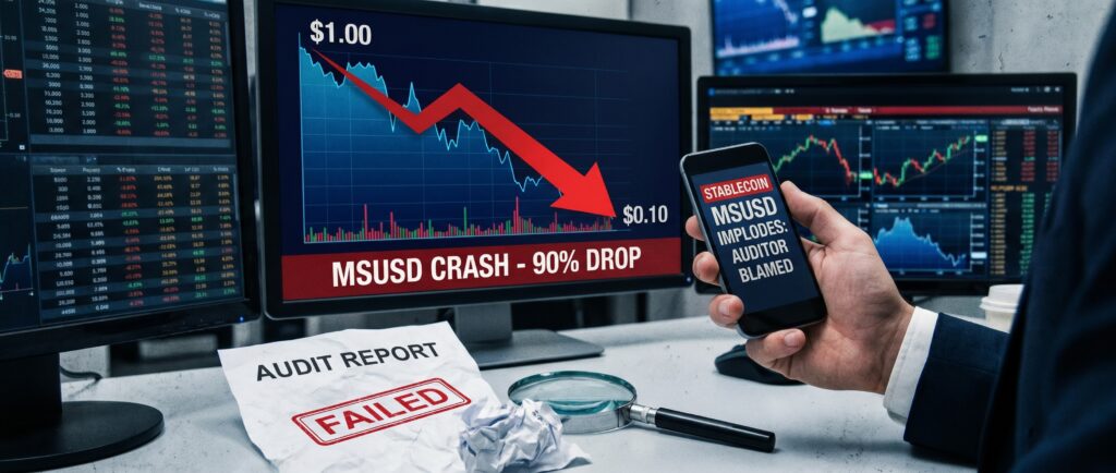 Стейблкоин MSUSD рухнул на 90% из-за аудитора