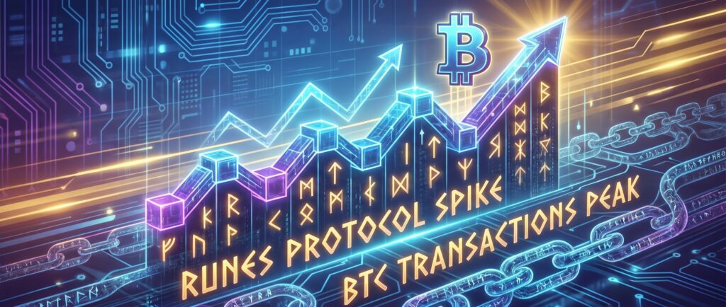 Число транзакций биткоина достигло пика благодаря Runes