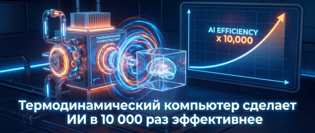 Термодинамический компьютер сделает ИИ в 10 000 раз эффективнее