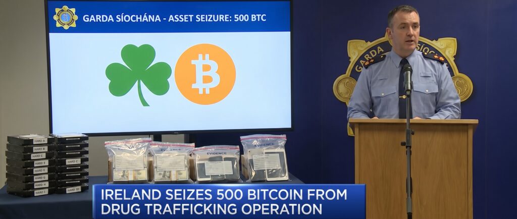 Ирландия изъяла ещё 500 BTC у наркоторговца