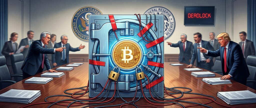 Биткоин-резерв США застрял в спорах ведомств