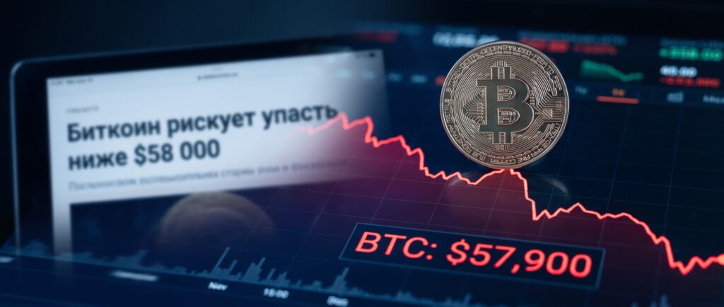 Биткоин рискует упасть ниже $58 000