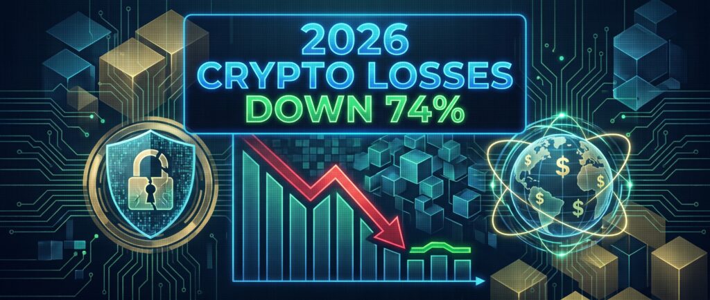 Потери криптопроектов в 2026 году упали на 74%