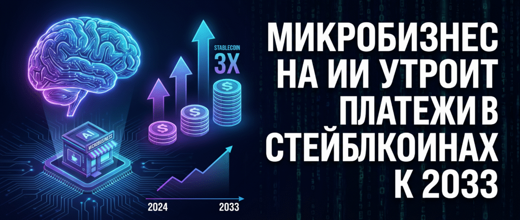 Микробизнес на ИИ утроит платежи в стейблкоинах к 2033