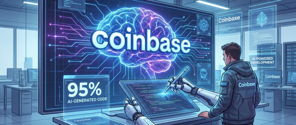 Coinbase пишет 95% кода с помощью ИИ