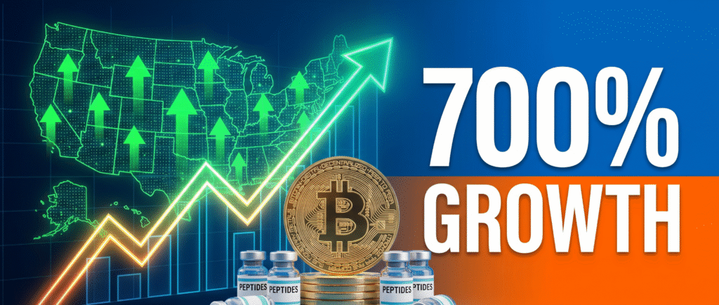 Пептиды за биткоин: рынок США взлетел на 700%
