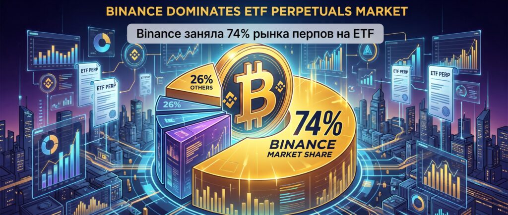 Binance заняла 74% рынка перпов на ETF