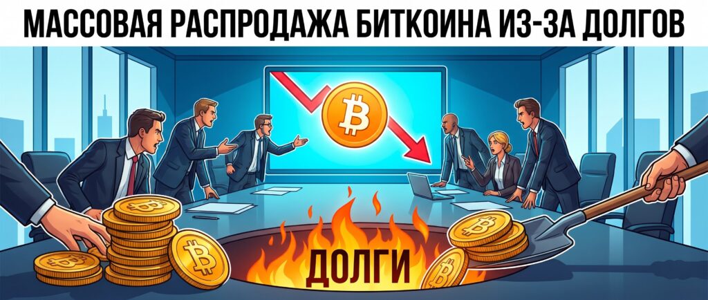 Компании массово продают биткоин из-за долгов