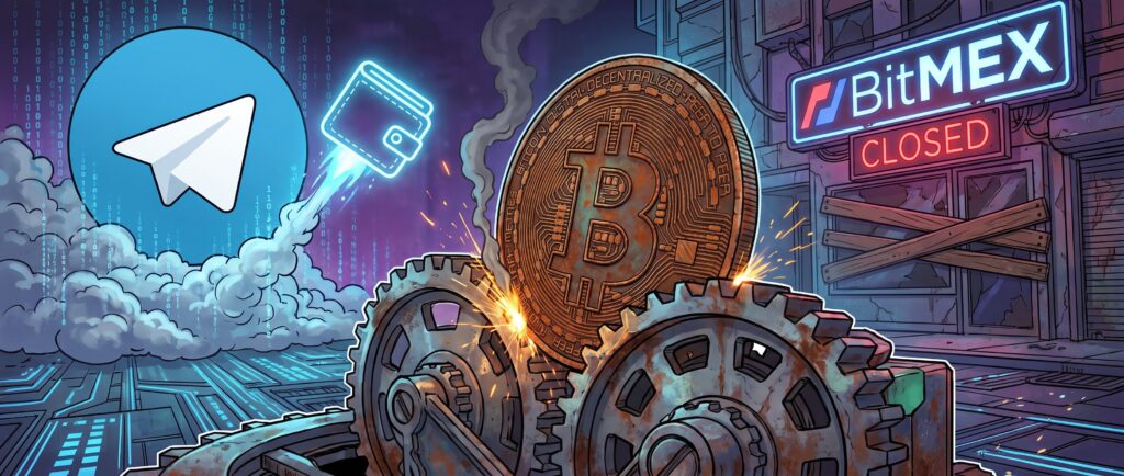 Биткоин застрял, BitMEX закрывается, Telegram запускает кошелек