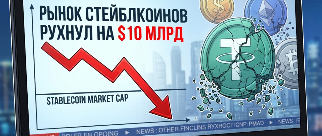 Рынок стейблкоинов рухнул на $10 млрд
