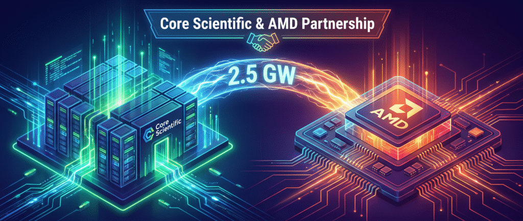Core Scientific и AMD заключили сделку на 2,5 ГВт