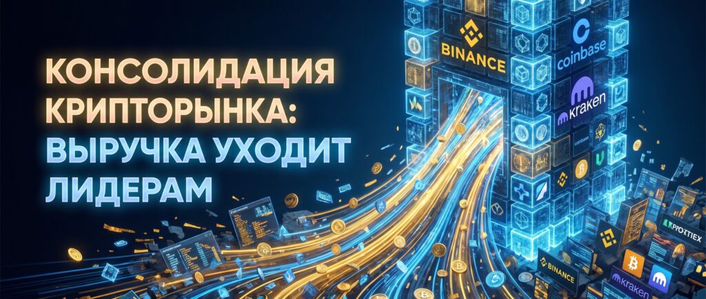 Консолидация крипторынка: выручка уходит лидерам