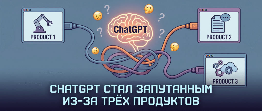 ChatGPT стал запутанным из-за трёх продуктов