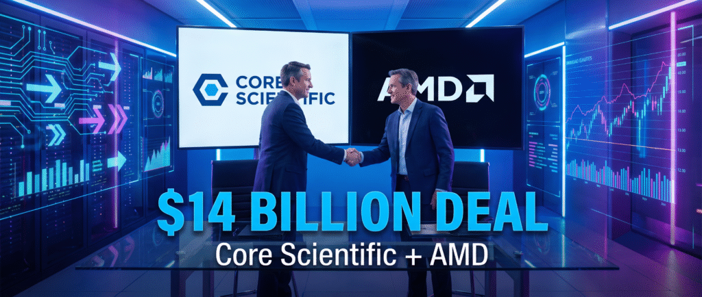 Сделка Core Scientific и AMD на $14 млрд