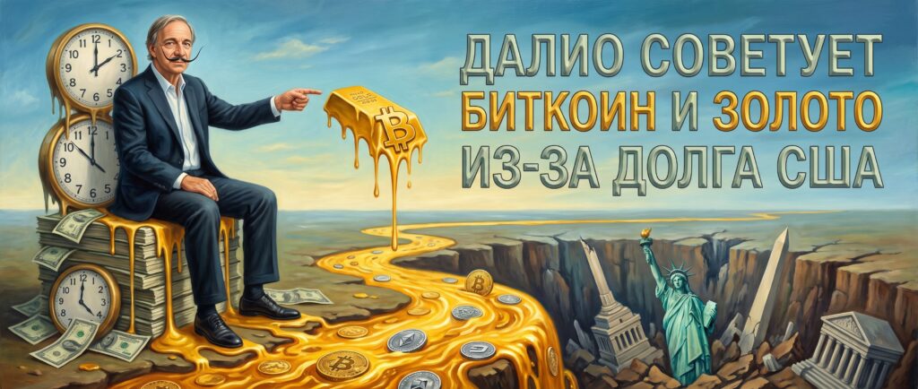 Далио советует биткоин и золото из-за долга США