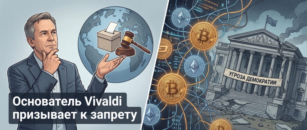 Основатель Vivaldi призвал запретить криптовалюты из-за угрозы демократии
