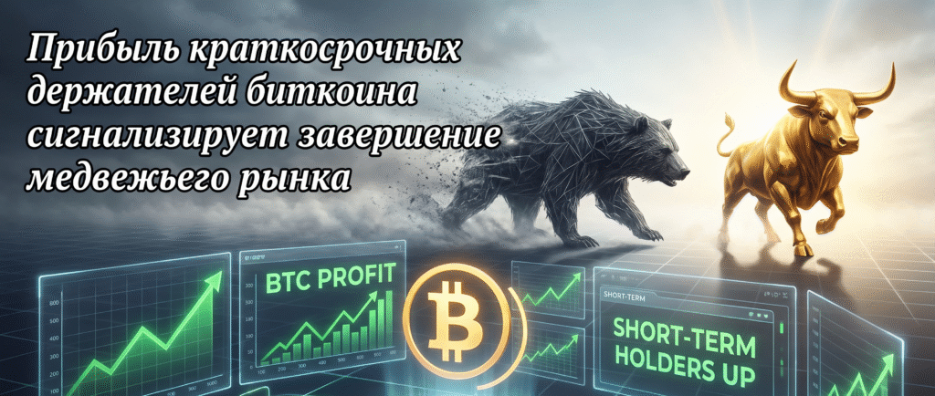 Прибыль краткосрочных держателей биткоина сигнализирует завершение медвежьего рынка